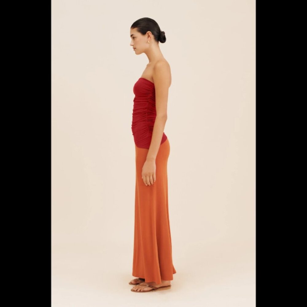 NWT POSSE Women's Mason Strapless Top – Crimson Size XL - Picture 3 of 7
